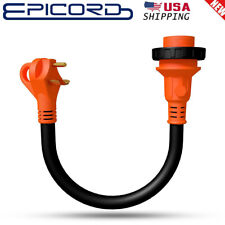 EPICORD RV Power Cord Adapter 30 amp Male to 30 amp Female twist lock Connector picture