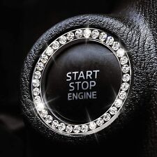 Silver Bling Diamond Car Engine Ignition Start Button Decor Ring Crystal Sticker picture