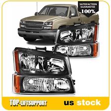 Fits 2003-2007 Chevy Silverado Avalanche 1500 2500 w/Amber Headlights Assembly picture