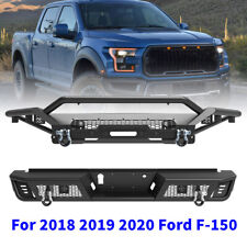 3 IN 1 Steel Front Bumper Assembly + Rear Bumper For 2018 2019 2020 Ford F-150 picture