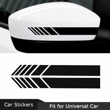 2x Black Rearview Mirror Decoration Racing Sticker Stripe Decal Car Accessories  picture