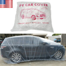 1-50PACK Clear Plastic Disposable Car Cover Temporary Rain Dust Garage Universal picture