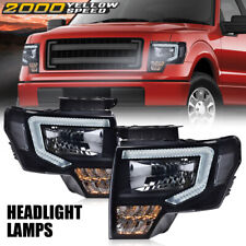 Fit For 09-14 Ford F-150 Projector Headlights Black/Smoke LED DRL Head Lamps 2pc picture