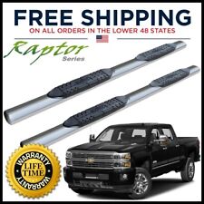Raptor Series 5inch Side Steps Nerf Bars for Select Silverado Sierra Crew Cab picture
