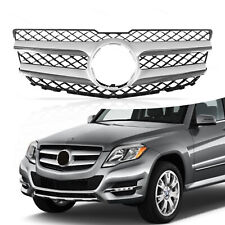 Front Bumper Upper Grille Silver Fits 2010-2015 Mercedes-Benz GLK 250 350 Grill picture