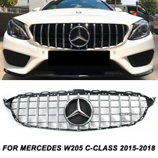 Grill w/Emblem for Mercedes Benz W205 C-Class 2015-2018 GT-R Style Front Grille picture