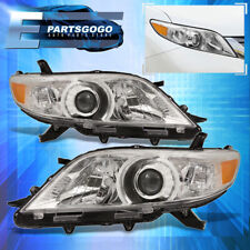 For 11-20 Toyota Sienna Halogen Replacement Headlights Lamps Pair Chrome Amber picture