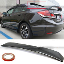 For 06-15 Civic 4DR Type H REAL Carbon Fiber Rear Window Roof Wing Spoiler Visor picture