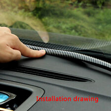 1.6M Carbon Fiber Car Dashboard Windshield Gap Rubber Sealing Strip Accessories picture