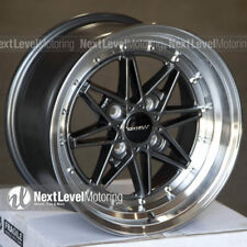 Circuit CP24 15x8 4-100 +25 Gun Metal Wheels Fits Acura Integra Equip 03 Style picture