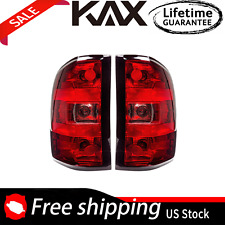 2pcs Tail Lights Rear Lamp Black Clear Fits 07-13 Chevy Silverado 1500/2500 new picture