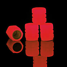 4x Red Luminous Stem Caps Tire Valves Caps Universal Stem Cover Glow In The Dark picture