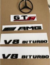 Gloss Black GTC AMG V8 Biturbo Sticker Decal Emblem Badge Pack for GT C190 picture