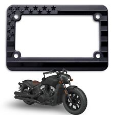 USA Patriotic Motorcycle License Plate Frame Tag Bracket. 3D American Flag  picture