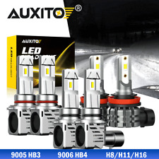 6x Combo LED Headlight Bulb High/Low Beam+ Fog Light Kits 9005 9006 H8/H16 6500K picture