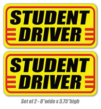 Student Driver Car Sticker Bumper Sticker Decal Label Safety Caution Sign x2 picture