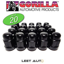 (20pc.) Gorilla Lug Nuts, Black, Honda Acura Ball Seat, 12mm x 1.50, 12x1.5 picture