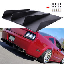 For Ford Mustang GT 4 Fins Rear Diffuser Bumper Lip Chin Spoiler Splitter ABS picture