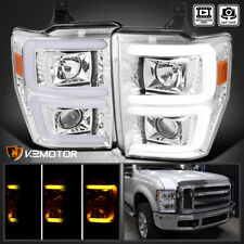 Fits 2008-2010 Ford F250 F350 LED Sequential Signal Projector Headlights Lamps picture