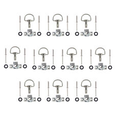 USA Quick Release 1/4 D-Ring Fasteners Turn Race Fairing Rivet 17mm Silver 10Set picture