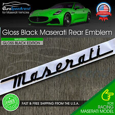 Maserati Gloss Black Emblem 3D Trunk Logo Badge Nameplate OEM GT Ghibli Levanti picture
