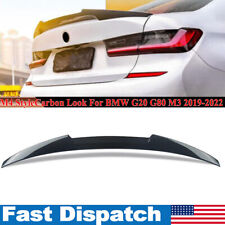 M4 Type Carbon Look Rear Trunk Spoiler Wing Lip For BMW G20 3 Series 330i 19-22 picture