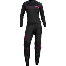 Thor 2024 Womens Sector Minimal Motocross Offroad Jersey Pant Combo Black/Pink picture