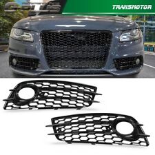 HONEYCOMB Fog Light Lamp Cover Grille Fit For 08-12 Audi A4 B8 S-Line S4 Bumper  picture