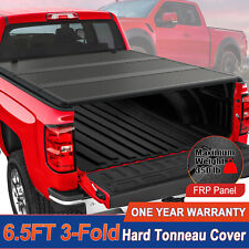 6.5FT FRP Hard Bed Tonneau Cover 3-Fold For 2003-2024 Dodge Ram 1500 2500 3500 picture
