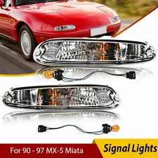 Fit For 1990 - 1997 MX-5 Miata Clear Front Bumper Signal Lights Pair W/Bulbs USA picture