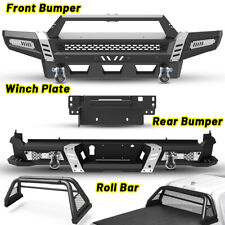 Front / Rear Bumper +Winch Plate +Roll Bar For 17-22 Ford F-250 F-350 Super Duty picture