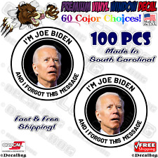 100 I'm Joe Biden Funny Car Truck Gas Price Pump Window Vinyl Decal Stickers. picture