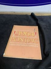 1964 Pontiac Chassis Shop Manual Supplement MINOR WEAR STAINS FACTORY OEM DEAL picture