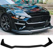 GT Style Front Bumper Lip Body Kit Splitter Spoiler Black For Ford Mustang 18-20 picture