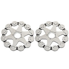 2Pcs Front 11.5 Skull Brake Rotor Harley Touring Electra Glide Heritage Softail picture