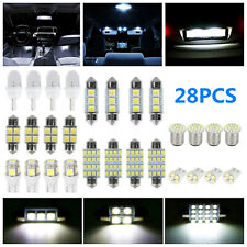 28Pcs LED Car Interior White Combo Map Dome Door Trunk License Plate Light Bulbs picture