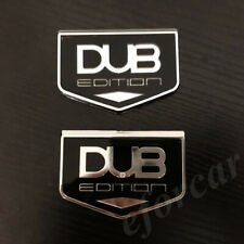 2pcs 3D DUB Edition Car Trunk Rear Fender Side Emblem Badge Decal Stickers picture