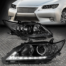[LED DRL]FOR 13-15 LEXUS ES300H ES350 OE STYLE PROJECTOR HEADLIGHTS SMOKED/CLEAR picture