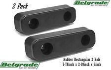 (2x) Reinforced Rubber Rectangular 2 Hole Dock Bumper 7-7/8in. x 2-3/8in. x 2in. picture