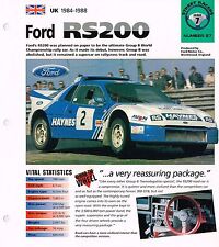 1984/1985/1986/1987/1988 Ford RS200 / RS-200 IMP Brochure picture