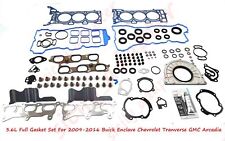 3.6L Full Gasket Set For 2009-2016 Buick Enclave Chevrolet Tranverse GMC Arcadia picture