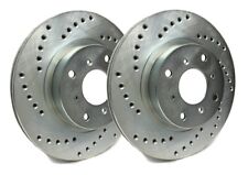 Fits 2018-2023 Nissan Titan Xd Cross Drilled Brake Rotor; Silver C32-2119-P picture
