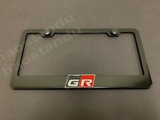 1x GR Gazoo Racing 3D Emblem BLACK Stainless License Plate Frame RUST FREE  picture