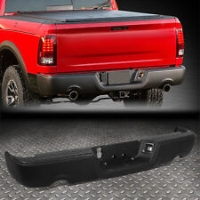 For 09-19 Dodge Ram 1500 Black Steel Dual Exhaust Rear Bumper w/o Sensor Hole picture