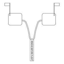 Luscombe Model 8F Cowl Plugs w/ RBF Streamer (Color: Black) picture