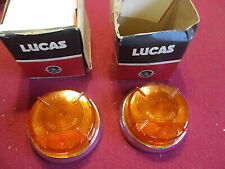Lucas L632 Lens Pair Rare All-Amber, MGA, Morris Minor, German Market picture