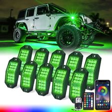 10x RGB LED Car Underglow Rock Lights Neon Kit Offroad Bluetooth APP Multicolors picture