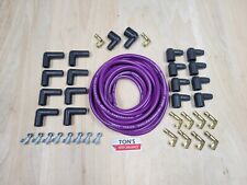 Ton's 8mm Universal Silicone 8mm Spark Plug Wire Kit Set DIY Wires v8 Purple picture