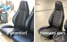 Porsche 911/ 912/ 924/ 930/ 944(1974-1984) Leather Replacement Black Seat Covers picture