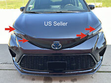 For Toyota Sienna 21 22 23 4x Glossy Black Front Hood Bonnet Grille Stripe Trim picture